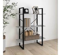 Bois de Pin Massif Bibliothèque à 3 Niveaux Blanc 80x30x105 cm Etagère vidaXL