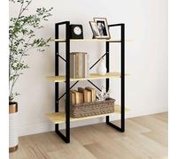 Bois de Pin Massif Bibliothèque à 3 Niveaux Blanc 80x30x105 cm Etagère vidaXL