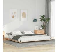 Bois de pin Massif Design Moderne Plateau 180 x 220 cm Marron | Cadre de lit surélevé Marron 180 x 220 cm Bois massif de pin avec rangement intégré, sommier sans ressort, moderne et robuste