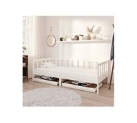vidaXL Lit de jour 90x200 cm - Blanc