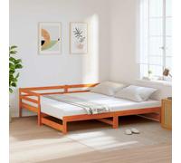 Bois de Pin Massif Lit Coulissant Blanc 90x200 cm Lit d'Invité vidaXL