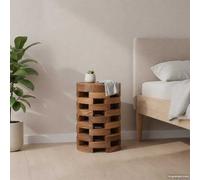 Bois de Teck Massif Table de Chevet 30x30x45 cm Table de Nuit Tabouret vidaXL