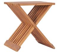 Bois de Teck Solide Tabouret Pliable Camping Voyage Plage Extérieur vidaXL