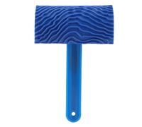 Bois d'hévéa Bleu, Rouleau de Peinture à Effet de Grain de Mur de Grain de Bois avec Poignée Application de Couleur Imitation de Peinture Verfroller Houtnerf Outil de Décoration