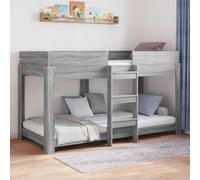 Bois d'ingénierie Design Moderne Deux Lits Superposés Gris 100 x 190 cm | Lit Superposé pour Enfants Gris Sonoma 100 x 190 cm Lit Mezzanine en Bois avec Lattes pour Chambre Enfant, Durable et Gain de