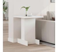 Bois d'ingénierie rangement rectangulaire minimaliste Blanc 44 5 x 45 x 55 | Table d'appoint Blanc 44,5 x 45 x 55 cm Bois d'ingénierie avec Rangement, d'angle Moderne pour Salon, Table de Chevet Fine et