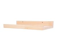 Bois Étagère Murale Flottante pour Rangement Compact Beige | Bois, Style Simple et Classique, Effet Rustique, pour Livres et Cadres, Chambre ou Salon