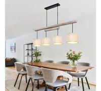 Bois Lampe Suspendue Lustre Bâton Hauteur Réglable Lumière pour Salle à Manger L