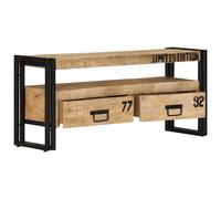 Bois Massif de Manguier Meuble TV 100x30x45 cm Armoire Bas Meuble Salon vidaXL