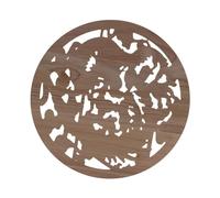 Bois Sculpté Applique Decorative Solid Wood Dragon and Phoenix Round Flower Carved Furniture Decal(B153-2)