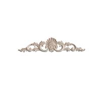 Bois Sculpté Decoratif Appliques et onlays en bois | Porte murale de meuble, sculpture sur bois, longue fleur décorative(B 50X12CM)