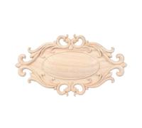 Bois Sculpté Decoratif Artisanat en bois sculpté de fleurs 2 pièces | Décoration de sculpture de meubles de porte de mur de cadre d'appliques d'angle(20x11cm 1)