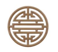 Bois Sculpte Decoratif Plaque Ronde En Bois Sculpté Inachevée Décoration Murale Pièces De Bois Chinoises Appliques Sculptées Incrustations Pour Salon 24cm Lot De 4