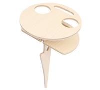 Bois Table à Vin Extérieure Ronde, Pliante et Portable pour Camping | Format Compact, Facile à Transporter, Usage Jardin Calme ou Sortie Camping, Style Simple et Généreux