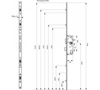 Boit. de serr. enc. Secury à cylindre pour porte d'entrée, axe 40mm, 5pts, car. 8, H. 2285mm, 6-26460-01-0-1 - FERCO by THIRARD
