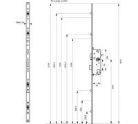 Boit. de serr. enc. Secury à cylindre pour porte d'entrée, axe 50mm, 5pts, car. 7, H. 2150mm, 6-31998-17-0-1 - FERCO by THIRARD