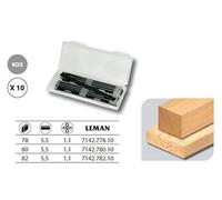 LEMAN S.A FHA10014 Fer de Rabot réversible-Boîte de 10-7142.782.10