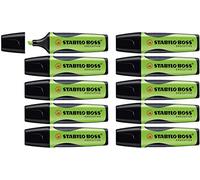 Boîte 10 surligneurs Stabilo BOSS Executive Vert