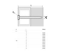 Boîte 100 Vis béton à fixation directe 7.5x102 mm - Tête fraisée blanc T30 - VFD75102F