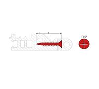 Boîte 1000 Vis PVC PLAST tête fraisée 120° acier zingué SCELL-IT - 4.2x20 mm - PH2 - PVCPB42020