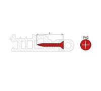 Boîte 1000 Vis PVC PLAST tête fraisée blanche - 4.2 x 25 mm - PH2 - PVCPW42025