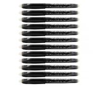 Boîte 12 Stylos Encre Gel Effaçable R-Pen Noir Pointe Moyenne 0.7mm
