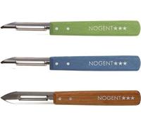 Boîte 20 éplucheurs 2 Tranchants Vert Olive / Bleu Paon / Cerisier Des Bois - Nogent