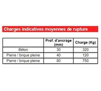 Boîte 50 Vis Béton Tête Fraisée 7.5x152 - T30 - Perçage Ø6-6.5 - A441400