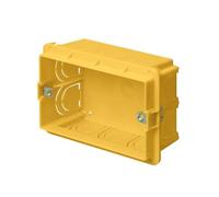 Boîte 503 à encastrer au mur, 3 modules/places, pour maçonnerie, 95 x 70 x 48 mm, en technopolymère haute résistance, boîte électrique universelle pour série civile, jaune