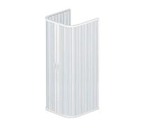 Boîte à 3 côtés 70 x 70 en PVC MOD. Bélier avec ouverture centrale blanc pastel