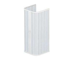 Boîte à 3 côtés 70 x 70 en PVC MOD. Bélier avec ouverture centrale blanc pastel
