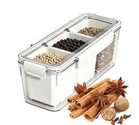 Boîte à ail hachée 3 compartiments pour réfrigérateur | Récipients hermétiques amovibles pour repas, oignons, déjeuner, congélateur, cuisine, condiments