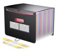 BOITE A ARCHIVE Trieur Accordeon A4 25 Compartiments avec CouvercleRangement Papier Administratif Range Document Tr121