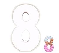 Boîte à ballons numéro 8 de 28, 74 pouces, remplissage de ballons décoratifs numéro 8, modélisation cadre boîte en carton KT (non inclus)
