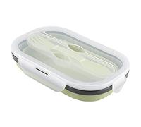 Boîte à Bento Pliable, Boîte à Lunch Rectangle en Silicone, Conteneur de Nourriture Portable Santé Lunch Container pour Voyage Pique-Nique Bureau de l'école