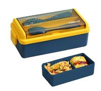 Boîte à bento pour adultes, boîte à déjeuner empilable étanche pour repas à l'extérieur, travail, pique-nique, voyage (1, bleu)