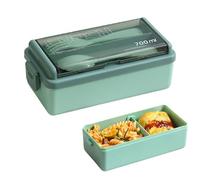 Boîte à bento pour adultes, boîte à déjeuner empilable étanche pour repas à l'extérieur, travail, pique-nique, voyage (1, vert)