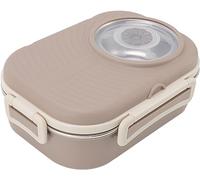 Boîte à Bento Premium 1200 ML à Double Compartiment - Acier Inoxydable 304, 3 Compartiments, Baguettes Et Cuillère Incluses - Idéale pour Lécole, Le Bureau, Les Coffee
