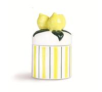 Boîte à beurre Beurrier en céramique, pot de rangement rayé for la cuisine | Vase Bocal à Bonbons Boîte à Bijoux(A)
