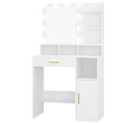 Boîte à bijoux - Coffret à bijoux - Armoire à bijoux - Table de maquillage - Rangement - Avec miroir