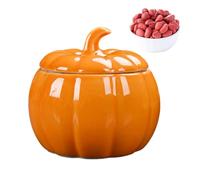 Boîte à biscuits en céramique - Petite boîte de rangement pour récolte d'automne d'Halloween, récipient alimentaire décoratif, décoration saisonnière pour la maison, fête de Thanksgiving