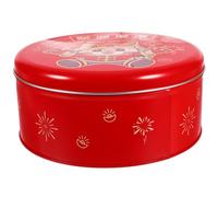 Boîte à Biscuits Ronde en Fer-blanc, Motif Nouvel An, Coffret Décoratif