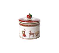 Villeroy & Boch – Boîte à biscuits Winter Bakery Delight, porcelaine premium 11 cm, blanc/rouge