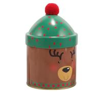 Boîte à Bonbons de Noël Rangement Décoratif en Métal, avec Couvercle | Petite Boîte Réutilisable pour Chocolats et Sachets de Thé, Emballage Présent, Fêtes Familiales et Réception Conviviale