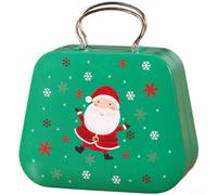 Boîte à bonbons en étain pour mini sac à main, boîte de rangement en métal pour les vacances, boîte à biscuits décorative style vintage (E)