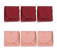 Boîte à Bonbons en Papier Cœur et Carré 50 Pièces pour Mariage | Emballage pour Biscuits et Petites Fournitures, Format Délicat, Usage Anniversaire et Autres Occasions