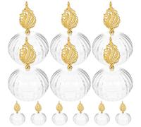 Boîte à Bonbons en Plastique 12 Pièces Ronde Transparente | Accessoires Décoratifs Inclus, Réutilisable, pour Petits Ornements et Petits Objets, Format Coffret