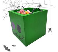 Boîte à bonbons pour Halloween - Seau carré | Porte-trucs profond pour fête dans la maison hantée, table à manger, salon, enfants et petites filles
