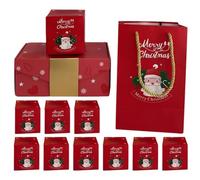 Boîte à Bonbons Rebondissante de Noël, Coffret Rouge en Papier | Décor Thème Noël, Forme Mignonne et Colorée, Lot Boîte et Paquet, pour Fête de Noël