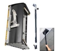 Boîte à boue télescopique pour cloison sèche, 106-165 cm, poignée réglable, en acier inoxydable avec double ressort, pour finition lisse des murs et raclage